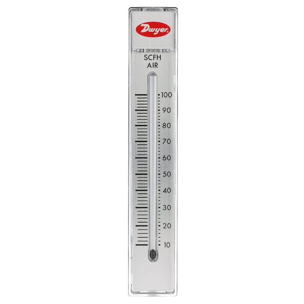 Flowmeter, range 10-100 SCFH air.